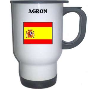  Spain (Espana)   AGRON White Stainless Steel Mug 