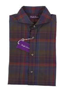 Ralph Lauren Purple Label Plaid Keaton Dress Shirt XXL New $450  