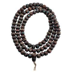  Tibetan 108 Beads Hemp Bodhi Seed Turquoise Coral Metal 
