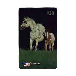   Phone Card $20. Appaloosa Horses (Mother & Child) 