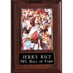  Jerry Rice 4 1/2x 6 1/2 Cherry Finished Plaque Sports 