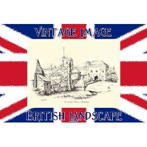  7cm x 4.5cm Gift Tags British Landscape College Ruins Maidstone Kent