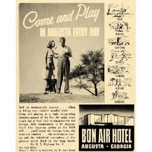  1941 Ad Bon Air Hotel Augusta Georgia Golf Golfing 