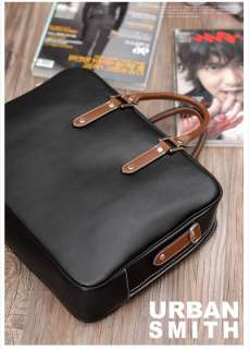 Leather Briefcase Business Case Shoulder Bag M093UK BK  