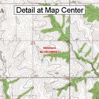  USGS Topographic Quadrangle Map   Wetmore, Kansas (Folded 