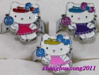 Wholesale 10pcs mix kitty cats ring very lovely  