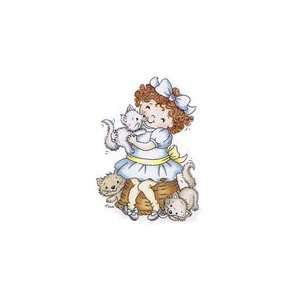  Stampavie Tina Wenke Clear Stamp Alaina With Kittens 3 1/2 