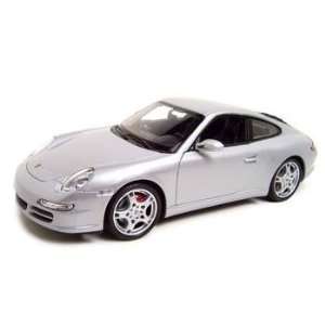   Carrera 911 997 Coupe Silver Diecast 1:18 Welly: Everything Else