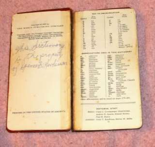 New Vest Pocket Webster Dictionary, Copyright 1965  