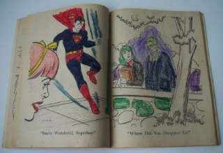 Vintage 1967 SUPER HERO COLORING BOOK Superboy Whitman  