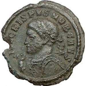  CRISPUS Caesar 317AD Rare Authentic Ancient Roman Coin 