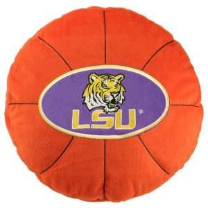  LSU Tigers 16 Orange Team Logo Basketball Pillow: Sports 