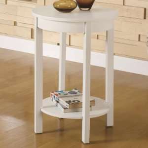  White Circular End Table by Coaster: Home & Kitchen