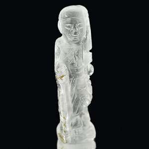 33.12 Ct. Buddha Carving Natural White Quartz Unheated  