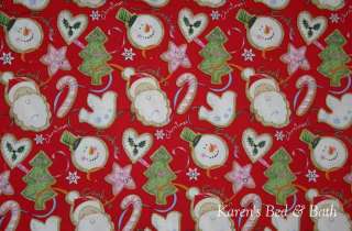 Christmas Santa Frosty Snowman Cookies Curtain Valance  