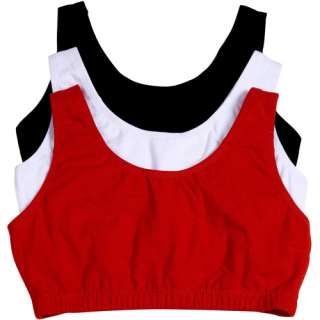 Fruit of the Loom   3 Pack Tank Style Sport Bras, Style 9012, Assorted 