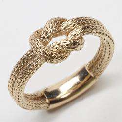 Estate Rope Infinity Knot 14k Gold Wedding Ring Band Bridal Heirloom 