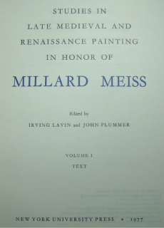 2Vs.Late Medieval Renaissance Painting.Millard Meiss.  