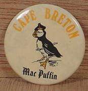 Old Cape Breton NS Nova Scotia MacPuffin Button  