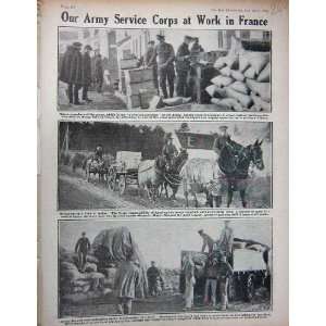   1915 WW1 British Army France John Cowan Transport Men