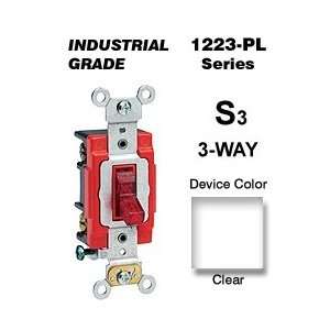    PLC 20 Amp 3 Way Toggle Switch Industrial   Clear