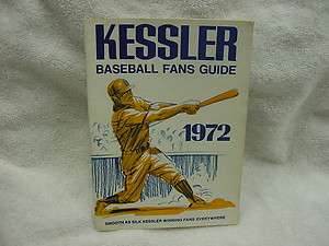 1972 Kessler Baseball Fans Guide & Schedule Book, Harmon Killebrew 
