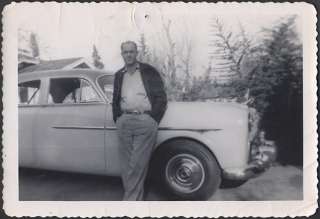 Vintage Car Photo Man w/ 1951 Packard Riverside California 690585 