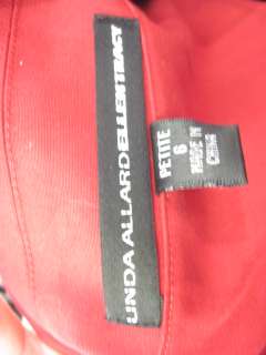 LINDA ALLARD ELLEN TRACY Red Rain Coat Jacket Sz 6P  
