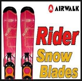 AirWalk Rider 10 Red Snow Blades/Ski Board w/ Adjustable Bindings NEW 
