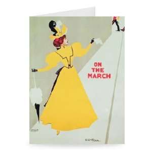 On the March (colour litho) by Alick P.F   Greeting Card (Pack of 
