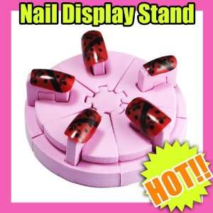  profession pink nail art display stand for tips 132 