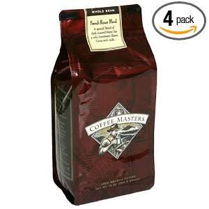   , French Roast Blend, Whole Bean, 12 Ounce Valve Bag, (Pack of 4