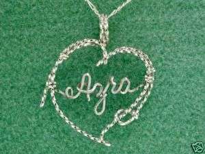 Personalized Silver Lariat Heart Necklace Western  