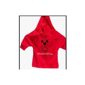  Leash Accessible Spoiled Rotten Hooded Dog Tee (Medium 