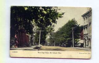 West High Street Mt Gilead OHIO *1908 EARLY VIEW Peters & Penn Pub 