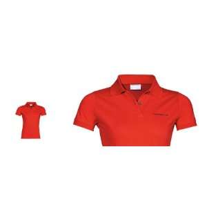   Porsche Womens Polo Shirt   Red   European Size Small: Automotive
