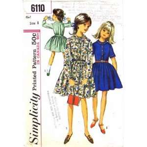   Sewing Pattern Girls Shirtwaist Dress Size 8: Arts, Crafts & Sewing