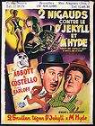 ABBOTT AND COSTELLO MEET DR JEKYLL AND MR HYDE 1953 Vintage Belgian 