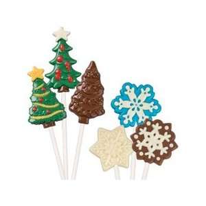  Wilton Christmas Tree and Large Snowflake Lollipop Molds 2 
