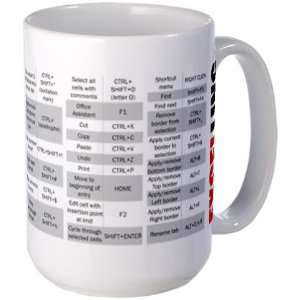  Excelling keyboard shortcuts Office Large Mug by CafePress 