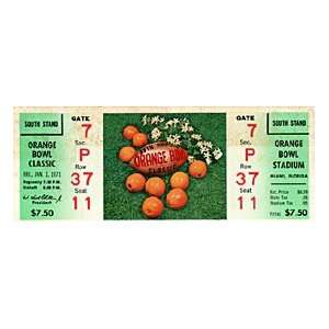   Corn Huskers 1971 Undefeated Season Football Ticket: Sports & Outdoors