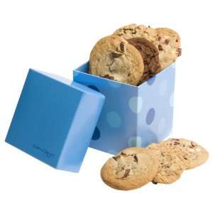 Geoff & Drews Blue Dots Gift Box of 8 Fresh Baked Cookies, 4 Flavors