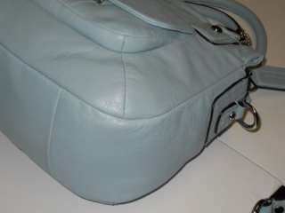 NEW AUTH Coach Kristin Bay Mist Leather Convertable Satchel/Handbag 