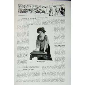  1907 Lady Tennis Drawing Sport Miss Clara Alexander