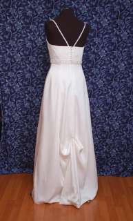 Eden Bridal Light Ivory Charmeuse Satin Wedding Dress 12 NWOT  