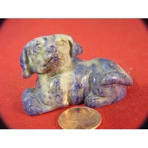  Lapis Lazuli Dachshund Dog Stone Carving Lapidary 