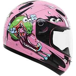   Lizard Youth Girls On Road Racing Motorcycle Helmet   Pink / Large