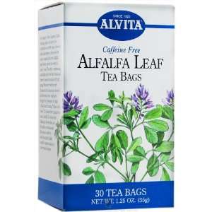  Alvita Alfalfa Leaf Caffeine Free 30 Tea Bags: Health 