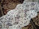 38 Yd IVORY RAYON SCALLOPED EMBROIDERED LACE 5 Wide  