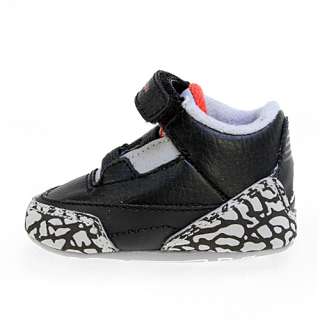NIKE AIR JORDAN 3 RETRO (CB) CRIB Size 3 Black Baby Shoes  